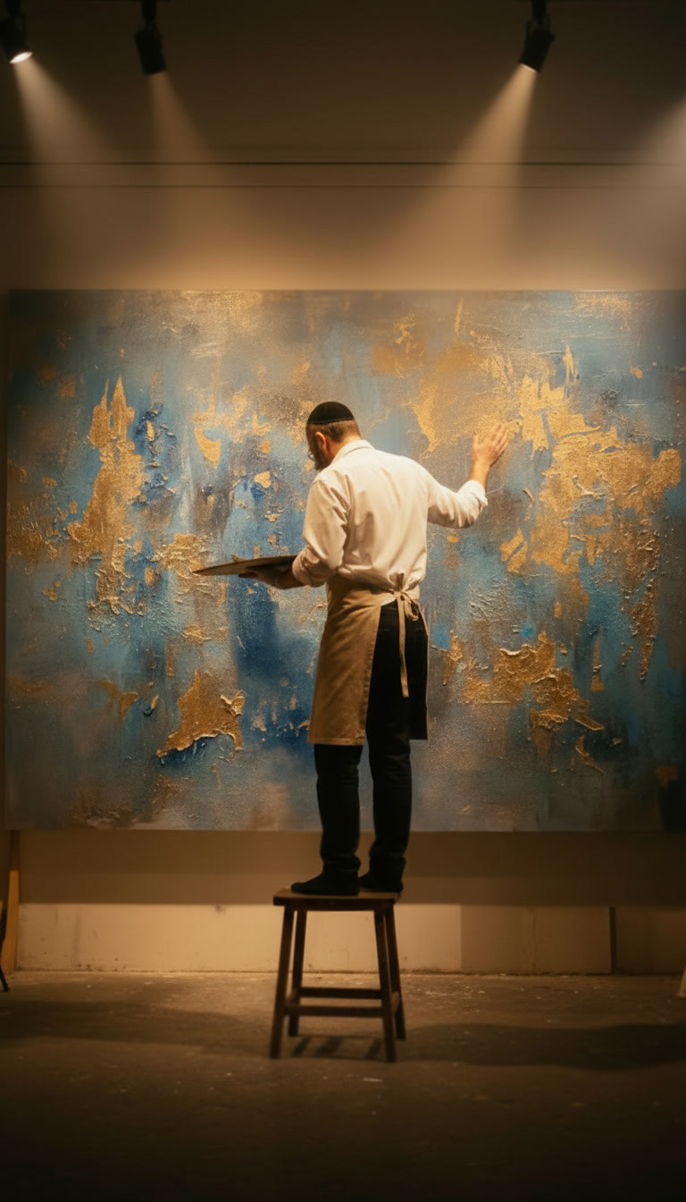 Aaron Kraus in his Jerusalem studio