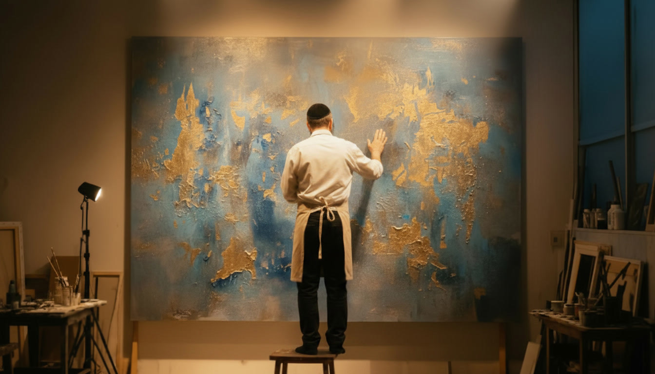 Aaron Kraus and his Jerusalem studio